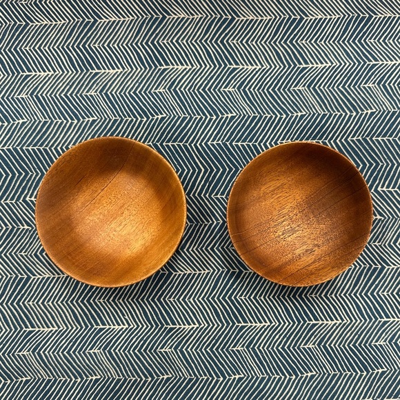 Handmade Other - African Mahogany Pair of small bowls